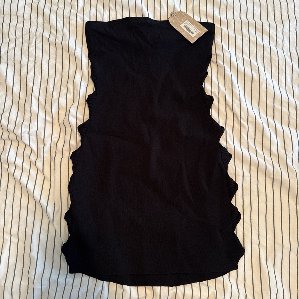 Meshki Black Cutout Strapless Dress